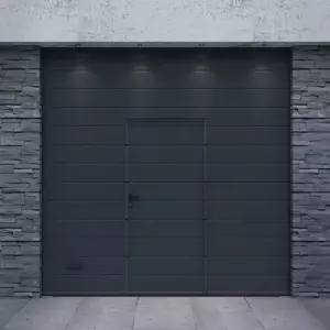 Гаражные секционные ворота ALUTECH Trend 3000×3000 мм с калиткой